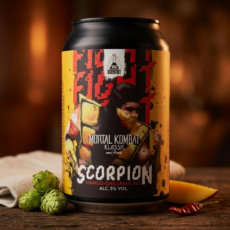 Mortal Kombat: Scorpion - Mad Scientist Pale Ale - New England / Hazy 330ml - 2