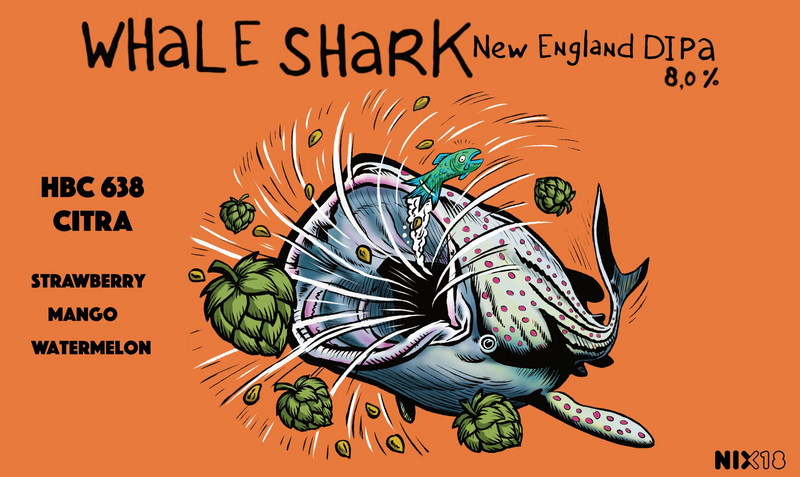 Whale Shark HBC638/Citra - De Kromme Haring IPA - Imperial / Double New England / Hazy 330ml - 1