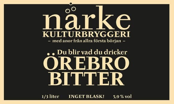 Orebro Bitter - Närke Kulturbryggeri English Bitter 330ml - 1