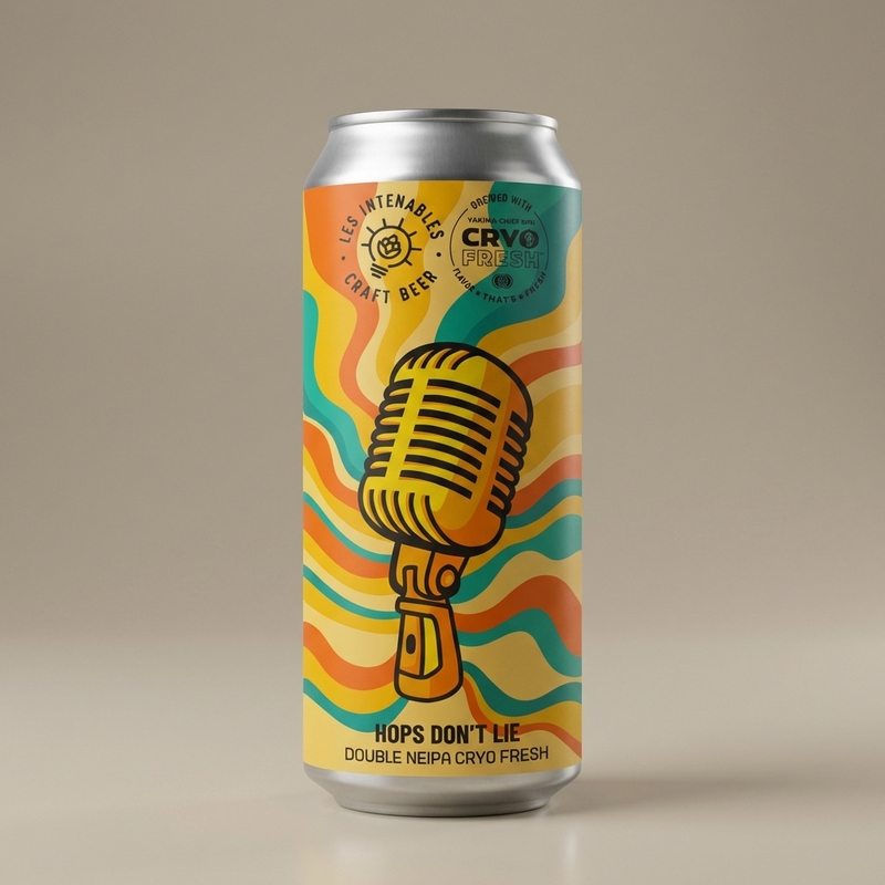 Hops Don't Lie - Les Intenables - Craft Beer IPA - Imperial / Double New England / Hazy 440ml - 2