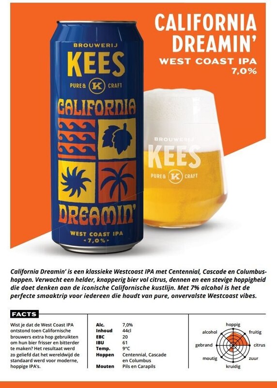 California Dreamin' - Brouwerij Kees IPA - American 440ml - 1