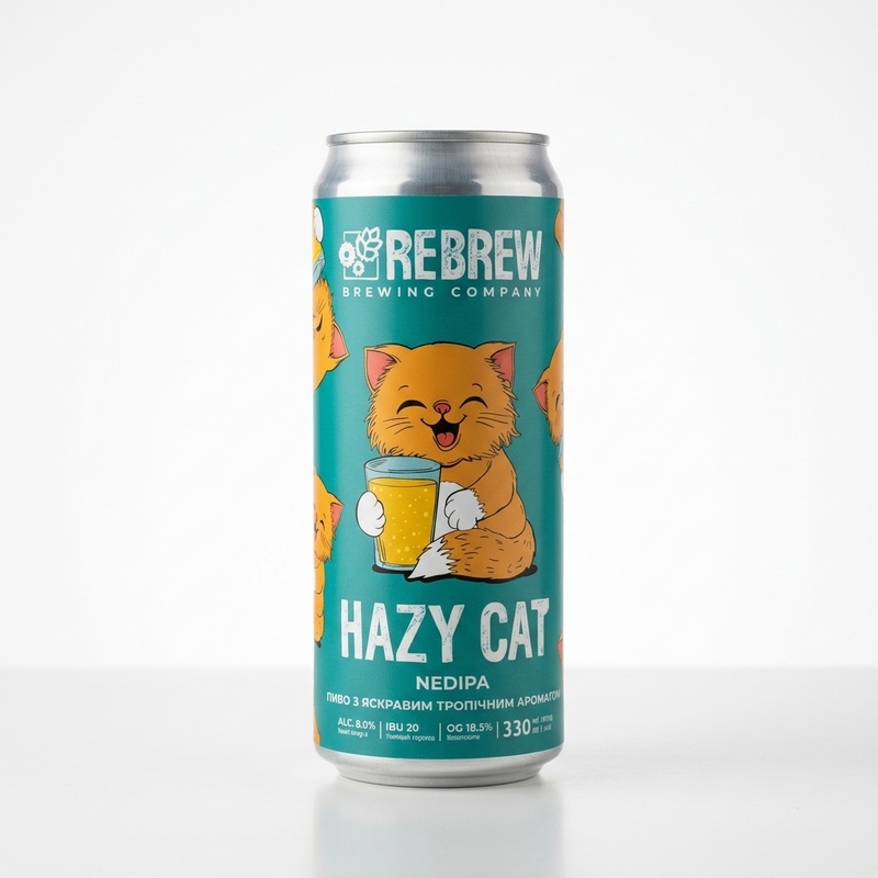 Hazy Cat - Rebrew IPA - Imperial / Double New England / Hazy 330ml - 1