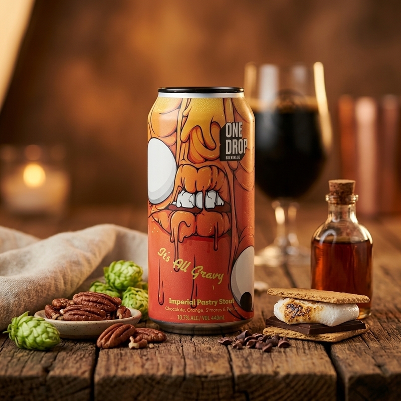 It's All Gravy - One Drop Brewing Co Stout - Imperial / Double Pastry 440ml - 1