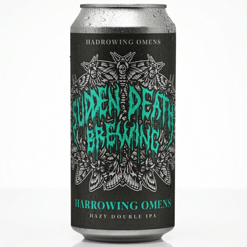 Harrowing Omens - Sudden Death Brewing Co. IPA - Imperial / Double New England / Hazy 440ml - 1