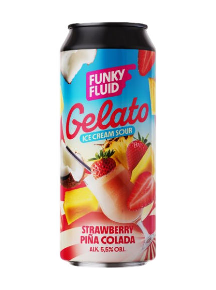 Gelato: Strawberry Pina Colada - Funky Fluid Sour - Smoothie / Pastry 500ml - 1