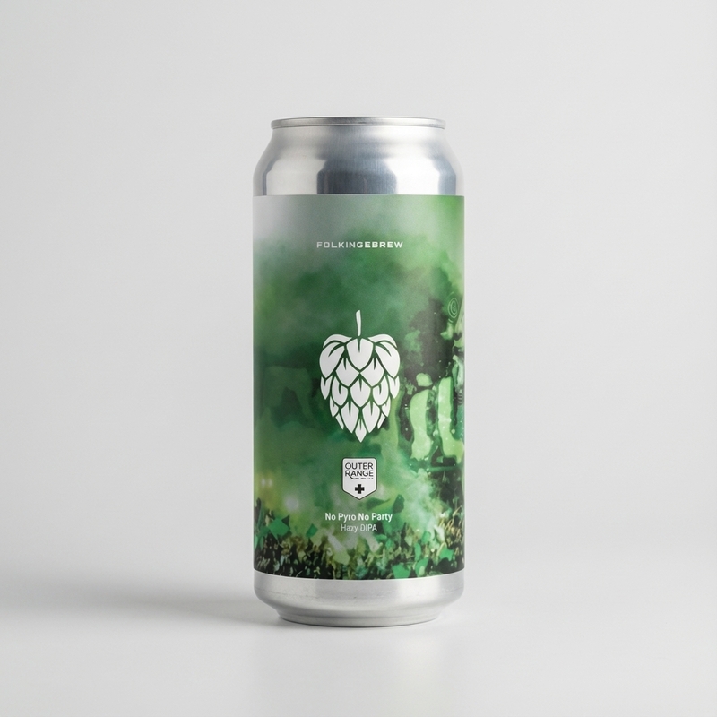 No Pyro No Party (Outer Range collab) - Folkingebrew IPA - Imperial / Double New England / Hazy 440ml - 2