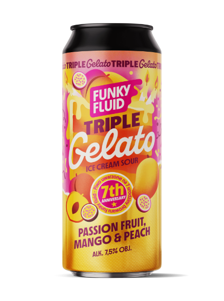 Triple Gelato: Passionfruit Mango Peach - Funky Fluid Sour - Smoothie / Pastry 500ml - 1