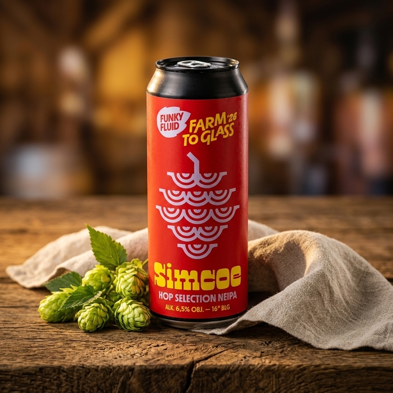 Farm to Glass '26: Simcoe - Funky Fluid IPA - New England / Hazy 500ml - 1