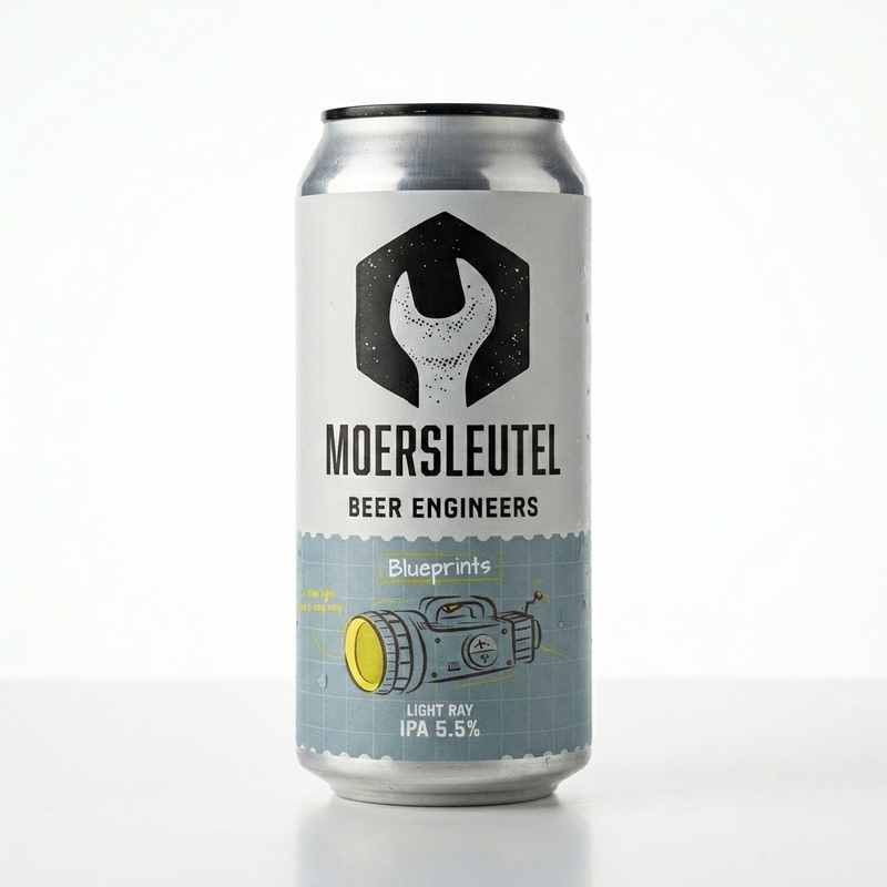 Blueprints: Light Ray - Moersleutel Craft Brewery IPA - New England / Hazy 440ml - 2