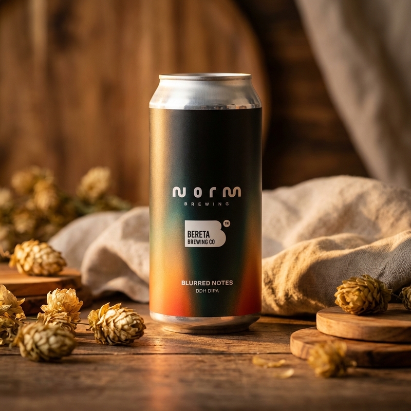 Blurred Notes (Bereta collab) - Norm Brewing IPA - Imperial / Double New England / Hazy 440ml - 2