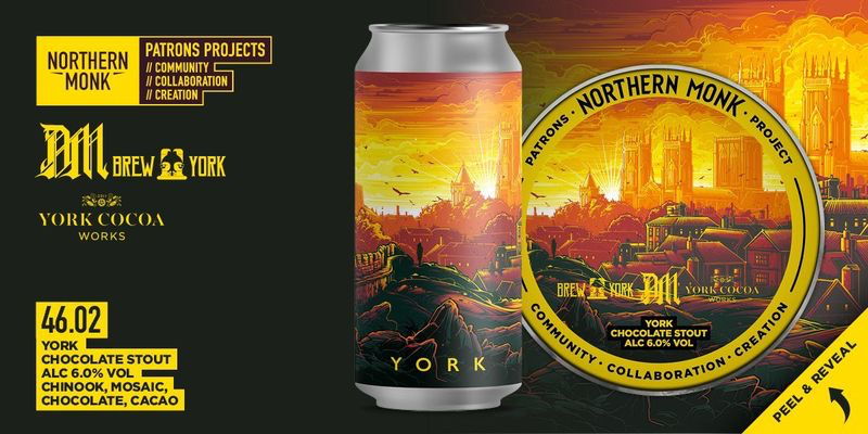 Patrons Project 46.02 // Dan Mumford // Brew York // York Cocoa House: York - Northern Monk Stout - Other 440ml - 1
