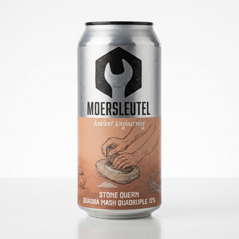 Ancient Engineering: Stone Quern - Moersleutel Craft Brewery Belgian Quadrupel 440ml - 2