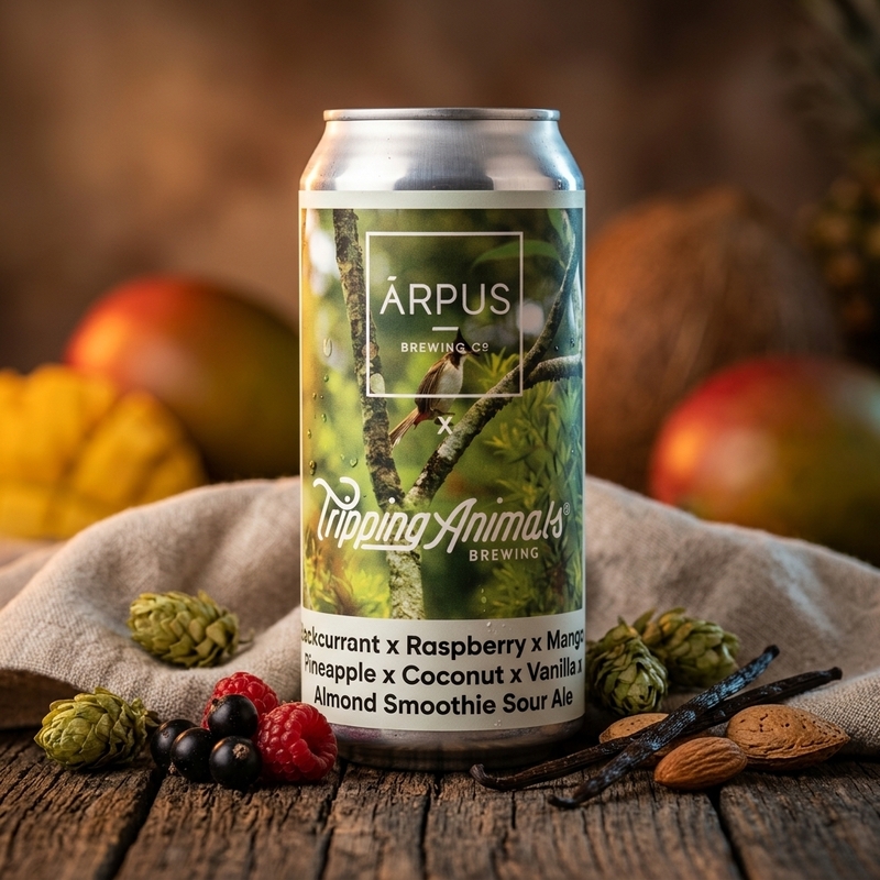 Ārpus x Tripping Animals Backcurrant x Raspberry x Mango x Pineapple x Coconut x Vanilla x Almond Smoothie Sour - Ārpus Brewing Co. Sour - Smoothie / Pastry 440ml - 2