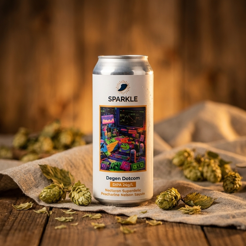 Degen Dotcom - Sparkle ✨ IPA - Imperial / Double New England / Hazy 440ml - 1