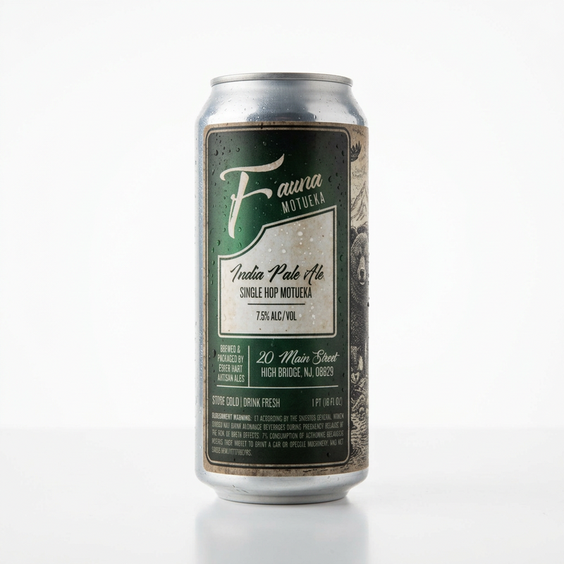 Fauna Motueka - Esker Hart Artisan Ales IPA - New England / Hazy 473ml - 2