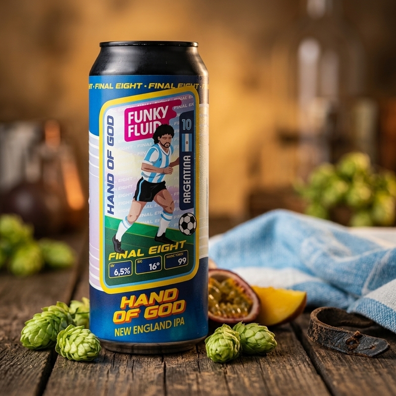 Hand of God (Argentina) - Funky Fluid IPA - New England / Hazy 500ml - 2