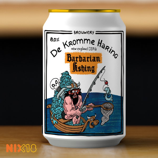 Barbarian Fishing Simcoe en Citra - De Kromme Haring IPA - Imperial / Double New England / Hazy 330ml - 1