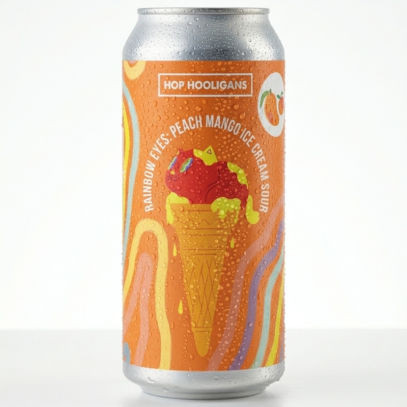 Rainbow Eyes: Peach Mango - Hop Hooligans Sour - Smoothie / Pastry 500ml - 2