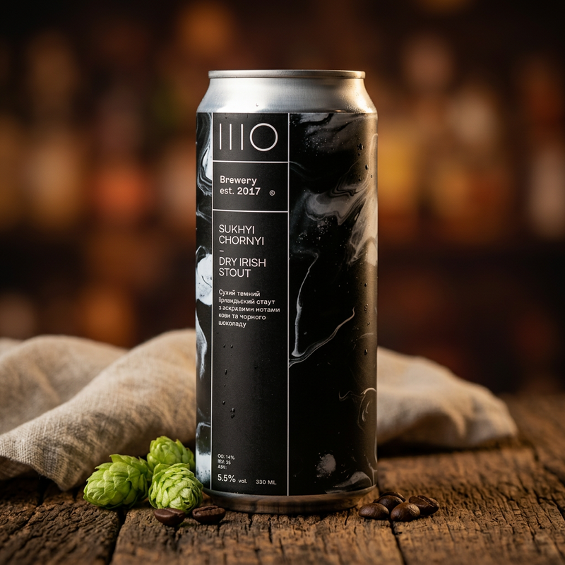 Sukhyi Chronyi - SHO Brewery (IIIO) Stout - Irish Dry 330ml - 2