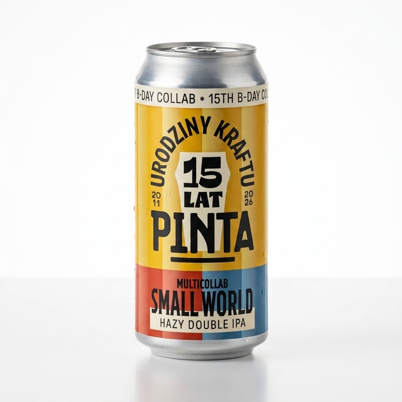 Multi Collab Small World - Browar Pinta IPA - Imperial / Double New England / Hazy 500ml - 2