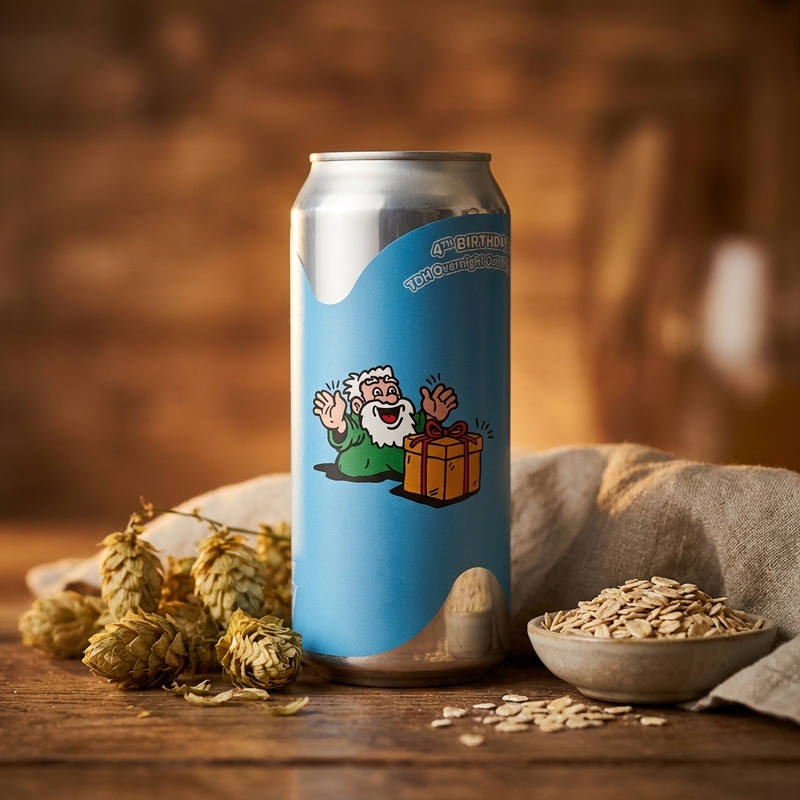 4th Birthday – TDH Overnight Oats IPA (Azvex collab) - Sureshot Brewing IPA - New England / Hazy 440ml - 1