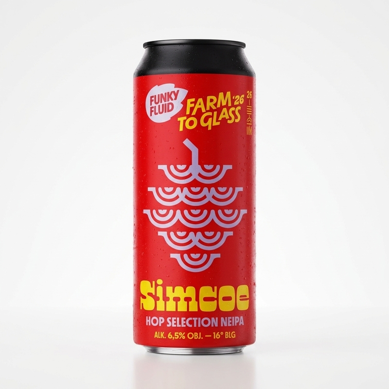 Farm to Glass '26: Simcoe - Funky Fluid IPA - New England / Hazy 500ml - 2