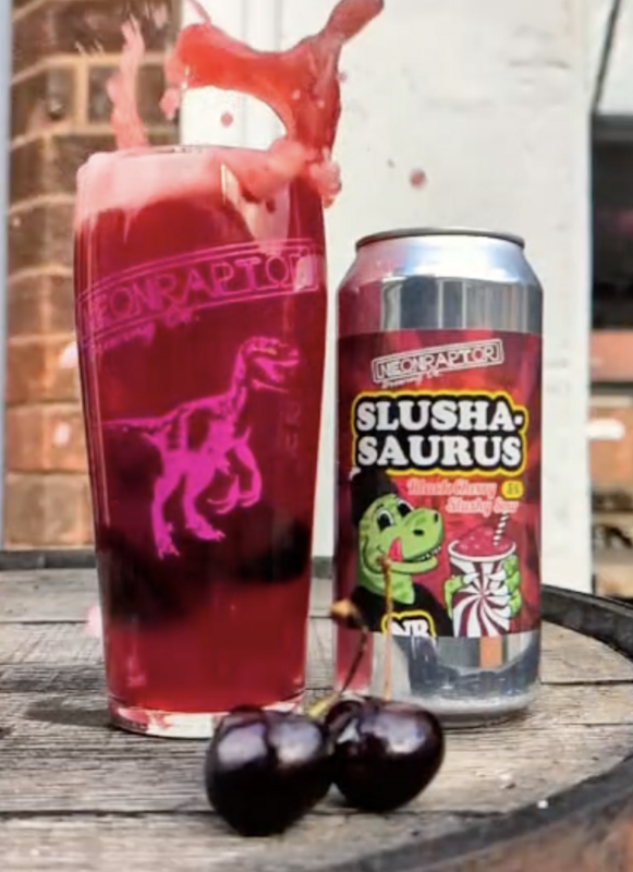 Slushasaurus: Black Cherry - Neon Raptor Brewing Co. Sour - Fruited 440ml - 1