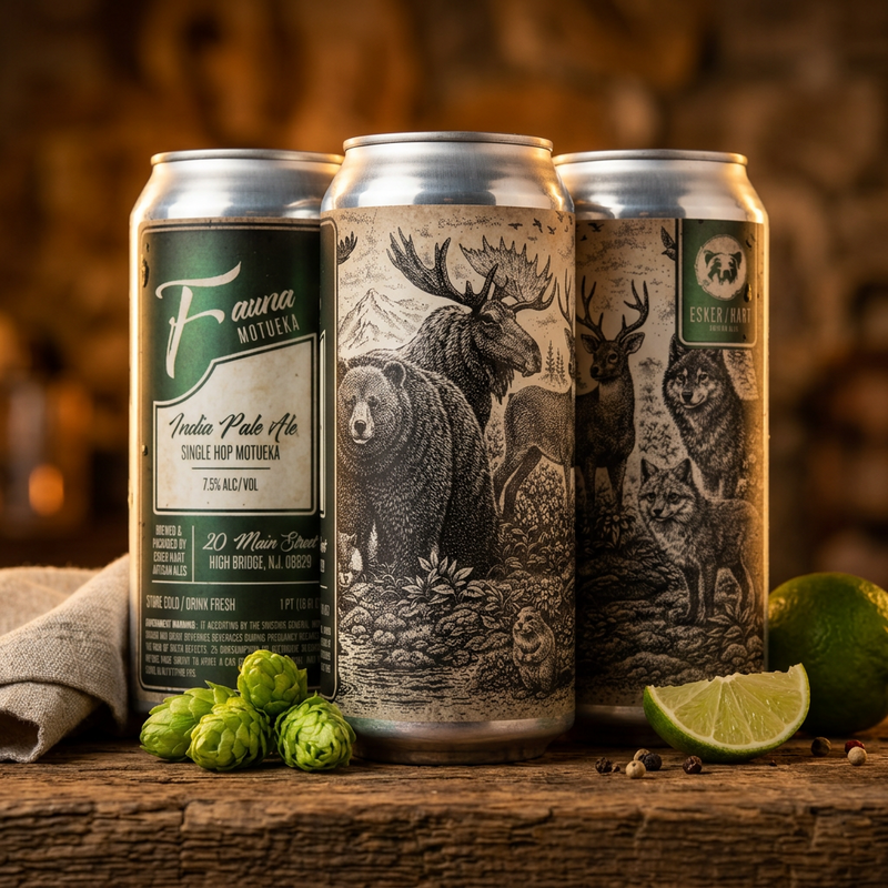 Fauna Motueka - Esker Hart Artisan Ales IPA - New England / Hazy 473ml - 1