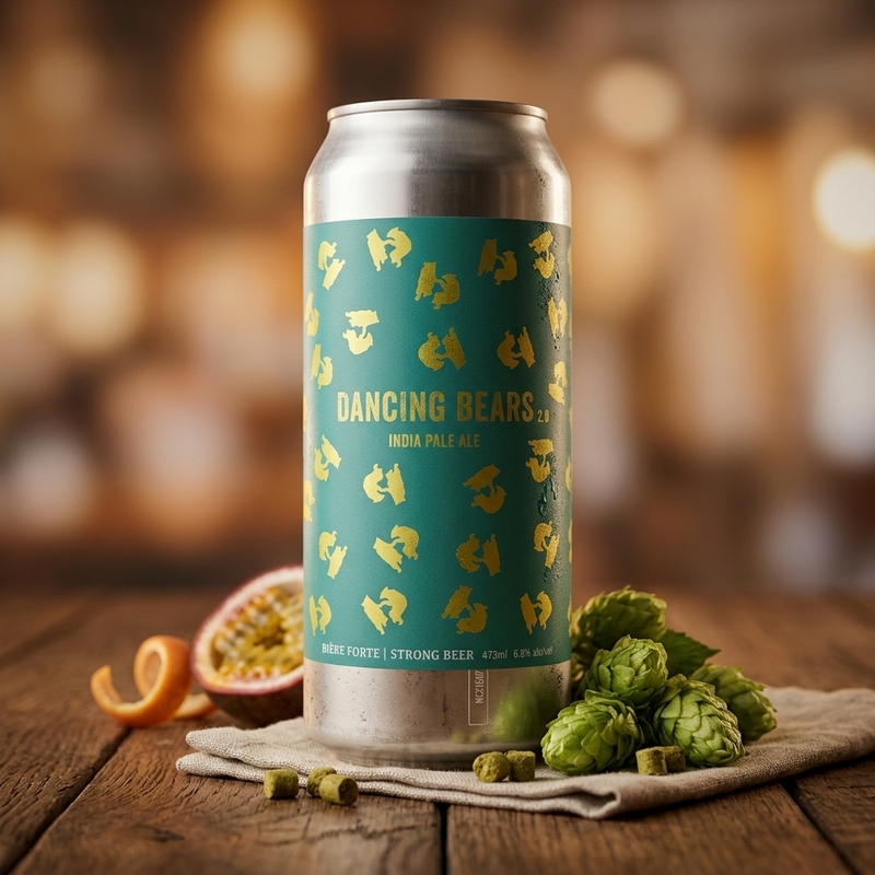 Dancing Bears 2.0 (collab with Boréale) - Brasserie Sir John Brewing Co. IPA - New England / Hazy 473ml - 1