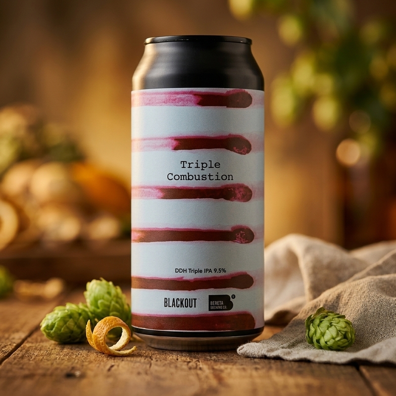 Triple Combustion (Bereta collab) - Blackout Brewing IPA - Triple New England / Hazy 440ml - 2