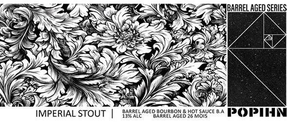 Imperial Stout : Bourbon & Hot Sauce Barrel Aged 26m - Popihn Stout - Imperial / Double 330ml - 1