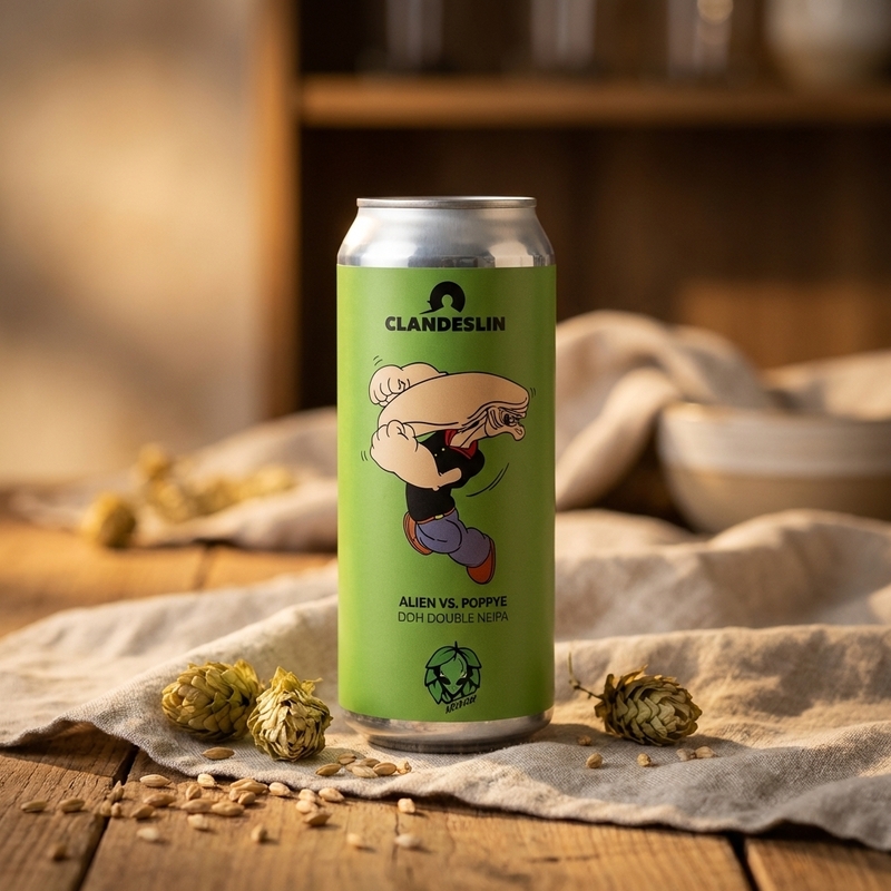 Alien vs Popeye - Clandestin Beer IPA - Imperial / Double New England / Hazy 500ml - 2