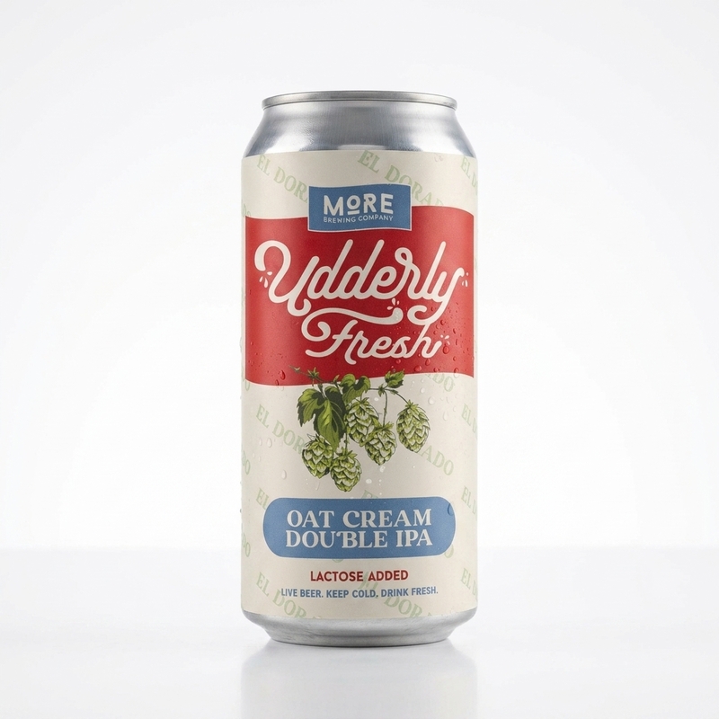 Udderly Fresh: Simcoe - More Brewing Company IPA - Imperial / Double New England / Hazy 473ml - 2