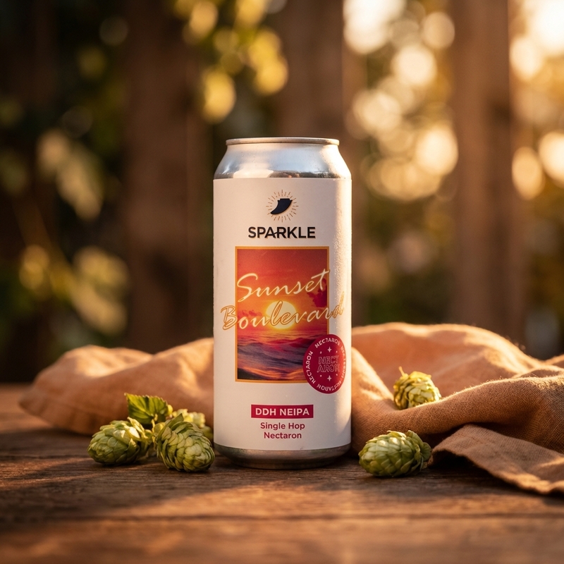 Sunset Boulevard DDH Nectaron - Sparkle ✨ IPA - New England / Hazy 440ml - 1