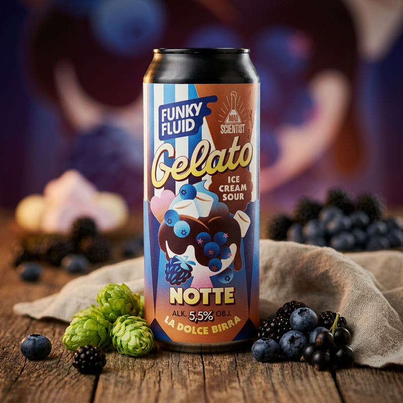 Gelato: Notte (collab Mad Scientist) - Funky Fluid Sour - Smoothie / Pastry 500ml - 2