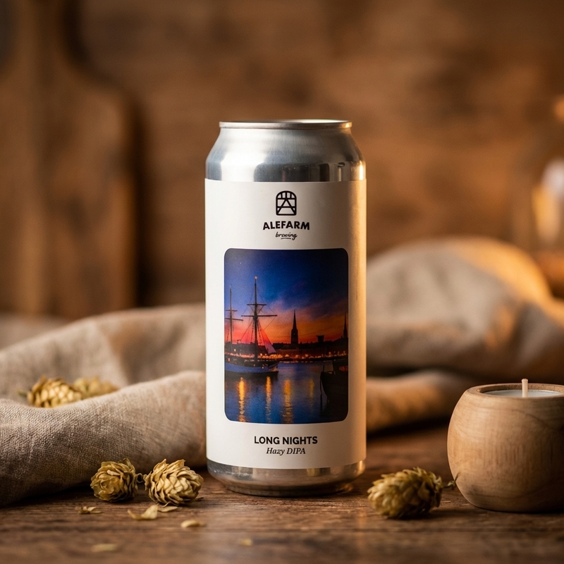 Long Nights - Alefarm Brewing IPA - Imperial / Double New England / Hazy 440ml - 2
