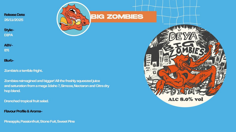 Big Zombies - DEYA Brewing Company IPA - Imperial / Double New England / Hazy 500ml - 1