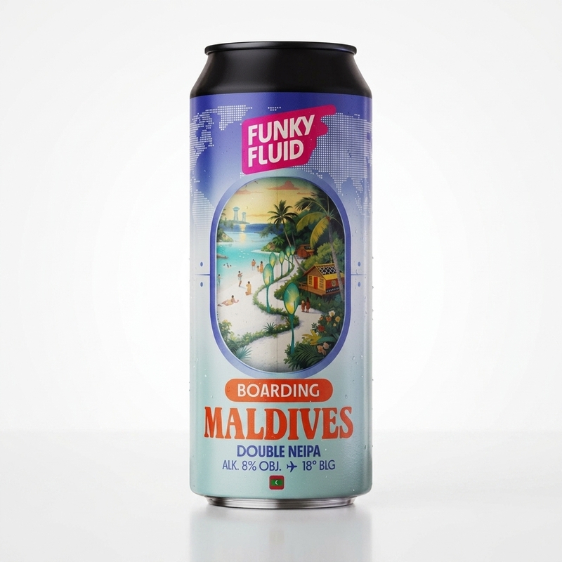 Boarding: Maldives - Funky Fluid IPA - Imperial / Double New England / Hazy 500ml - 2