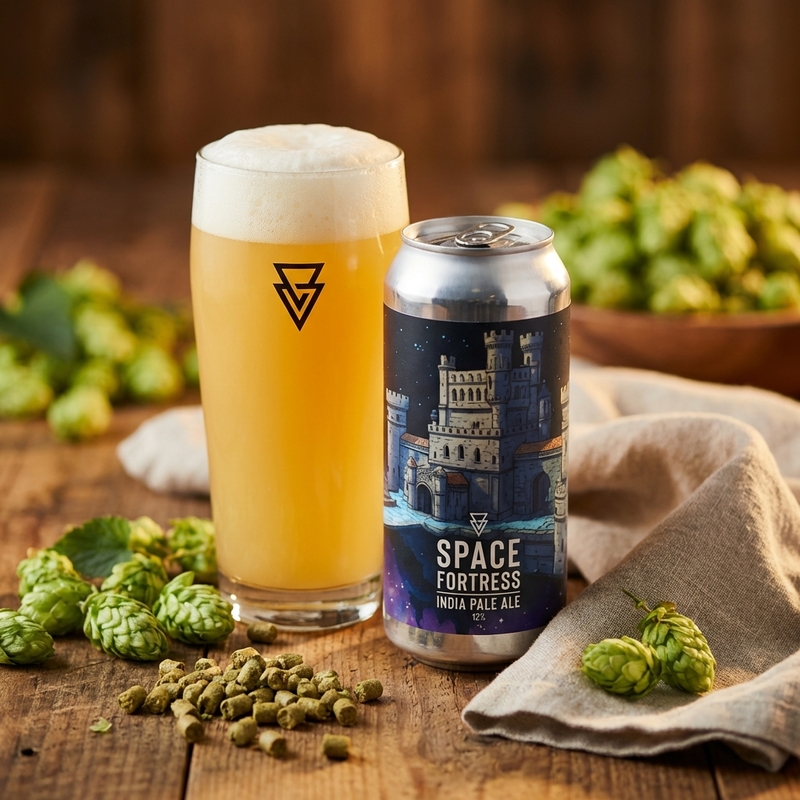 Space Fortress - Azvex Brewing Company IPA - New England / Hazy 440ml - 1
