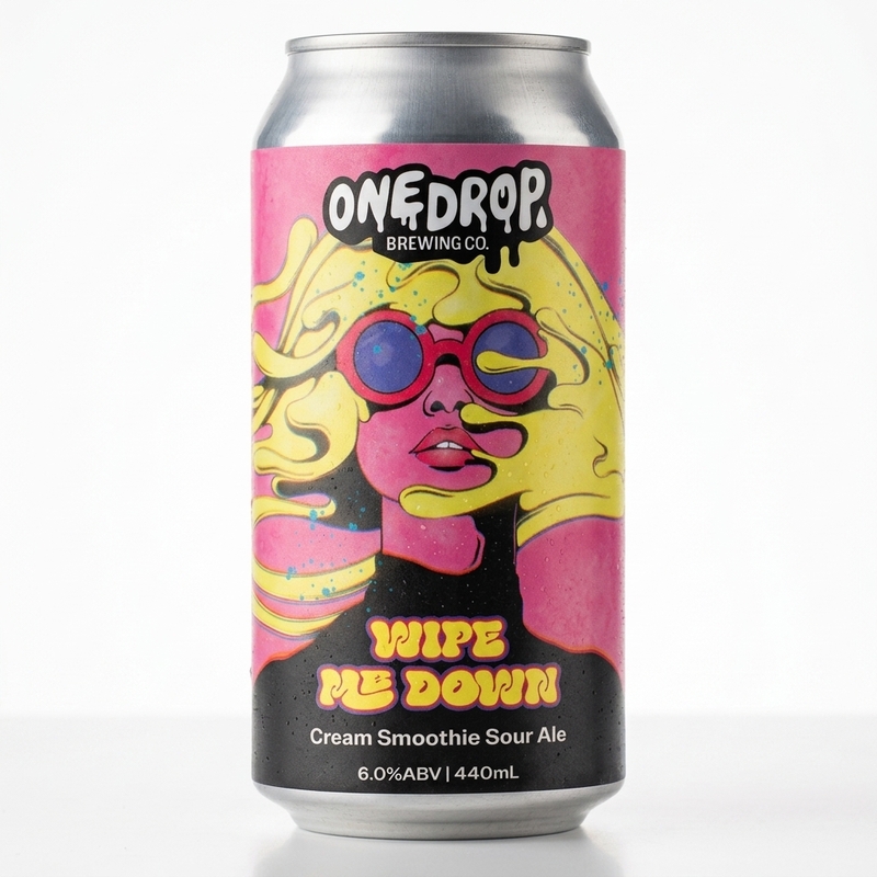Wipe Me Down - One Drop Brewing Co Sour - Smoothie / Pastry 440ml - 2