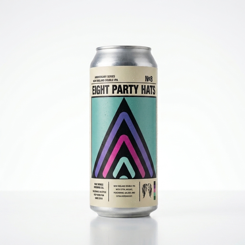 8 Party Hats (8th Anniversary) - Wax Wings Brewing Company IPA - Imperial / Double New England / Hazy 473ml - 2