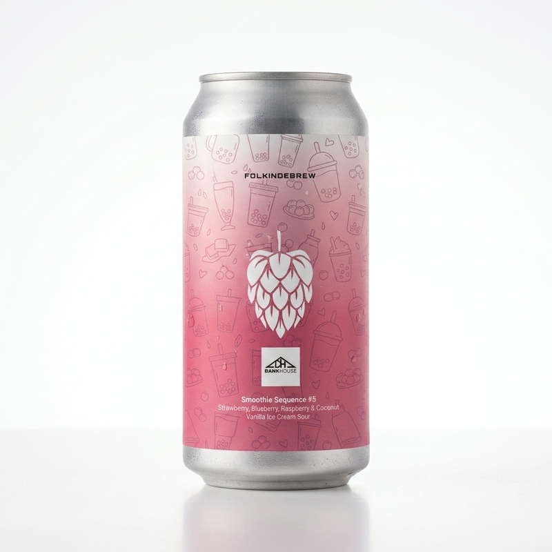 Smoothie Sequence #5: Strawberry, Blueberry, Raspberry & Coconut - Folkingebrew Sour - Smoothie / Pastry 440ml - 2