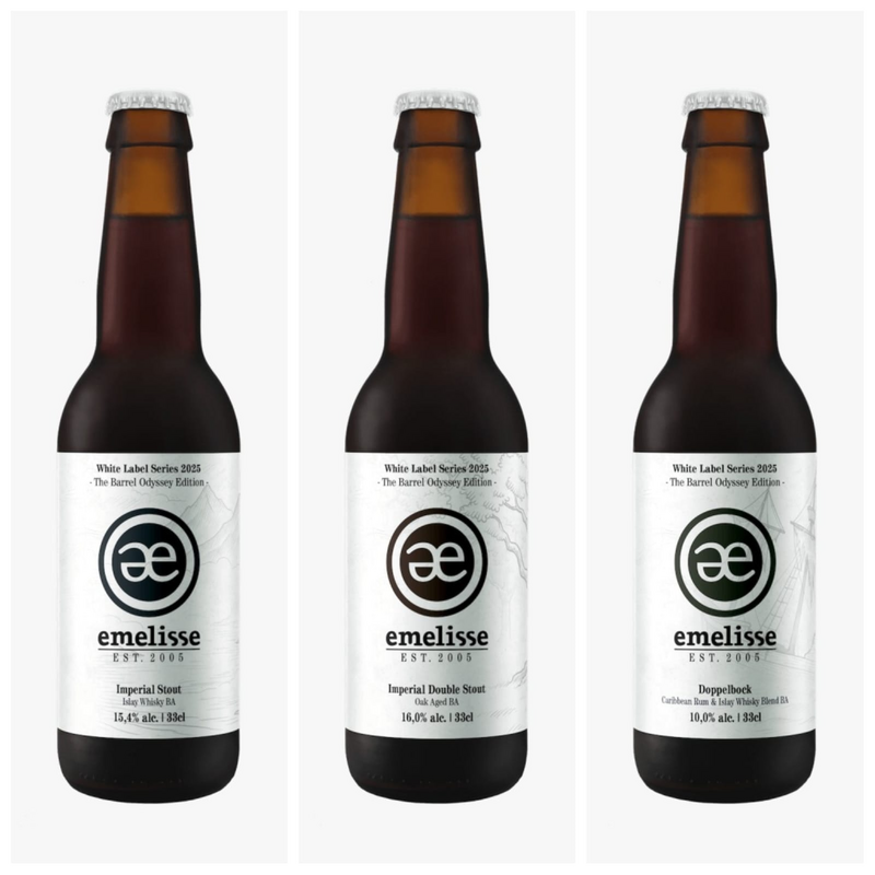 White Label Doppelbock Caribbean Rum & Islay Whisky Blend BA - 2025 - Brouwerij Emelisse Bock - Doppelbock 330ml - 1