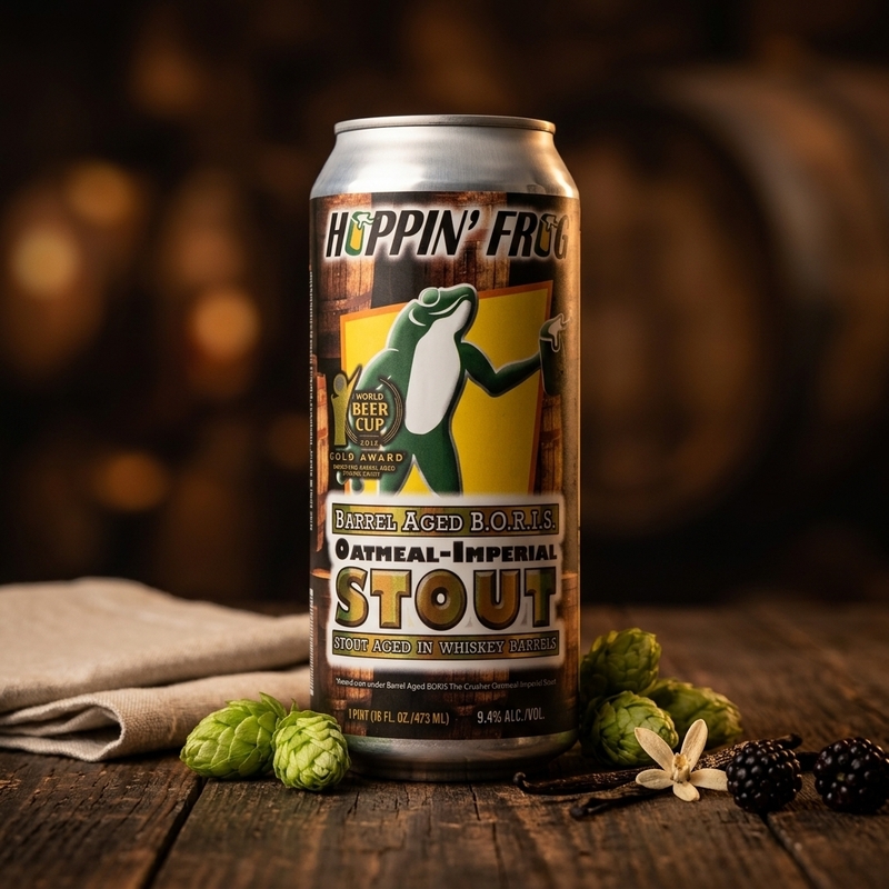 Barrel Aged B.O.R.I.S. - Hoppin' Frog Brewery Stout - Russian Imperial 473ml - 1