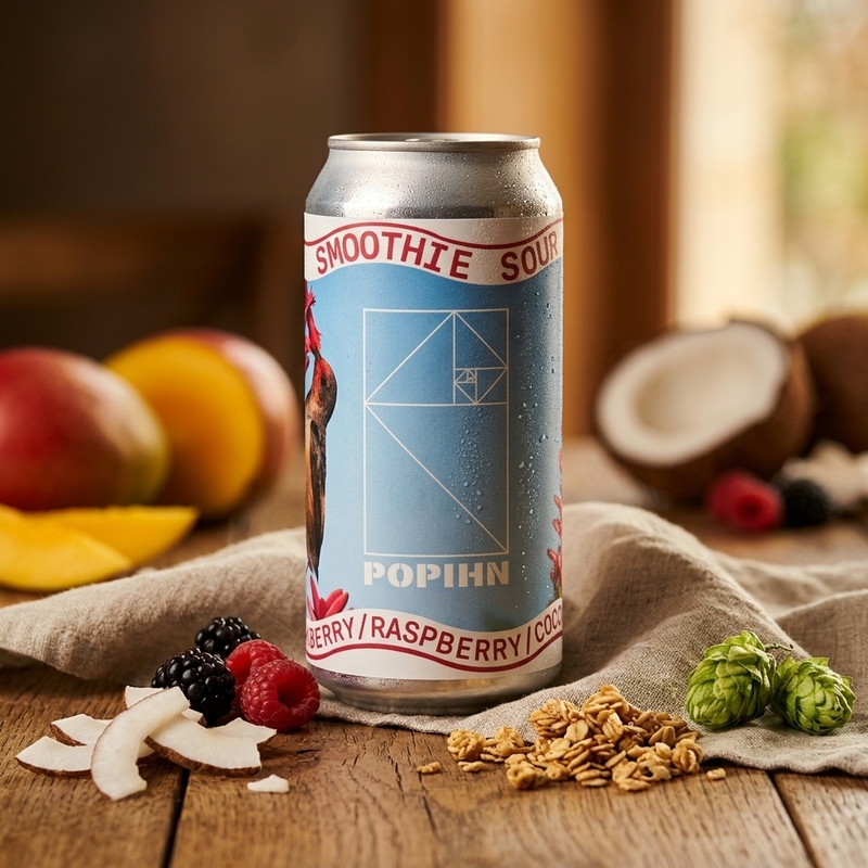 Smoothie Sour – Mango / Blackberry / Raspberry / Coconut / Granola - Popihn Sour - Smoothie / Pastry 440ml - 1