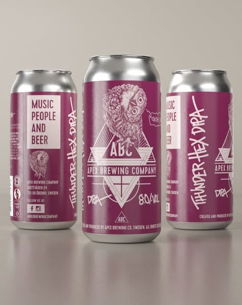 Thunder Hex DIPA - Apex Brewing Company IPA - Imperial / Double New England / Hazy 440ml - 1