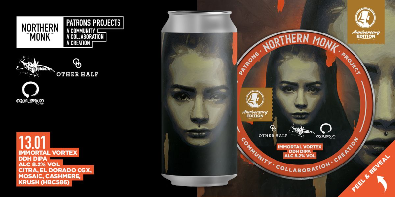 Patrons Project 13.01 // Other Half // Equilibrium // Tank Petrol: Immortal Vortex - Northern Monk IPA - New England / Hazy 440ml - 1
