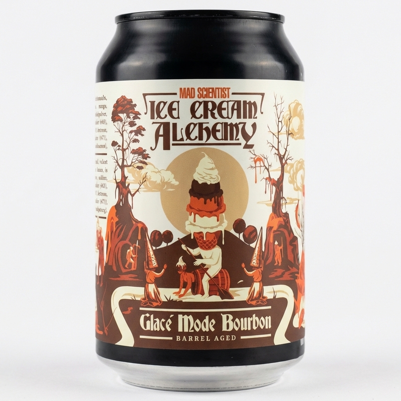 Ice Cream Alchemy Glacé Mode Bourbon - Mad Scientist Stout - Pastry 330ml - 1
