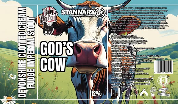 God's Cow - Bang The Elephant Brewing Co Stout - Imperial / Double Pastry 440ml - 1
