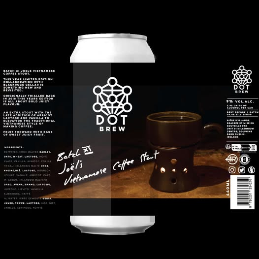Joël's Vietnamese Coffee Stout : Batch XI - DOT Brew Stout - Imperial / Double 440ml - 1